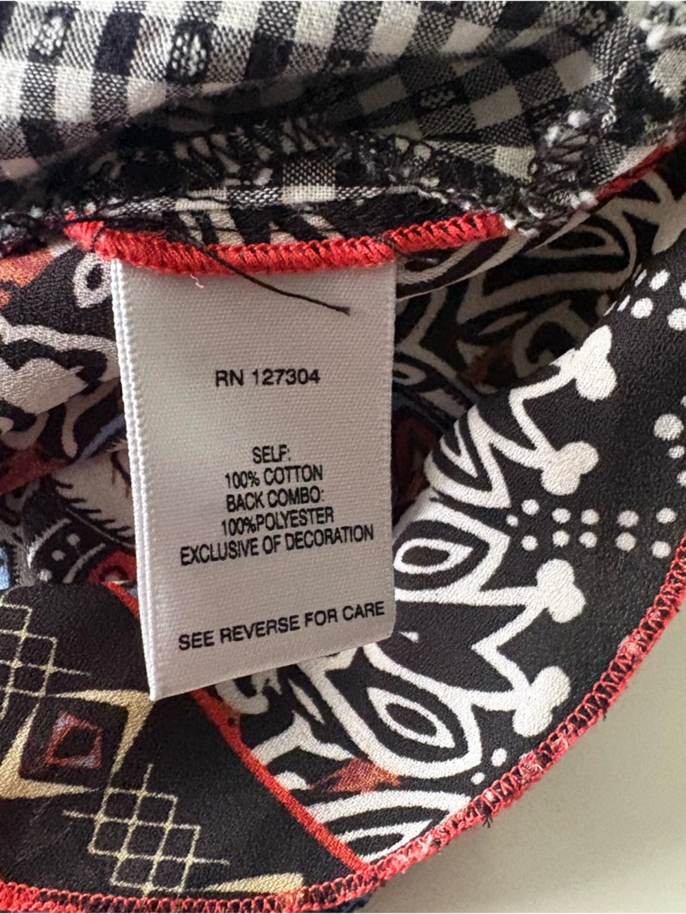 John Mark Mixed Print Black and White Top Size Large - Picture 8 of 9